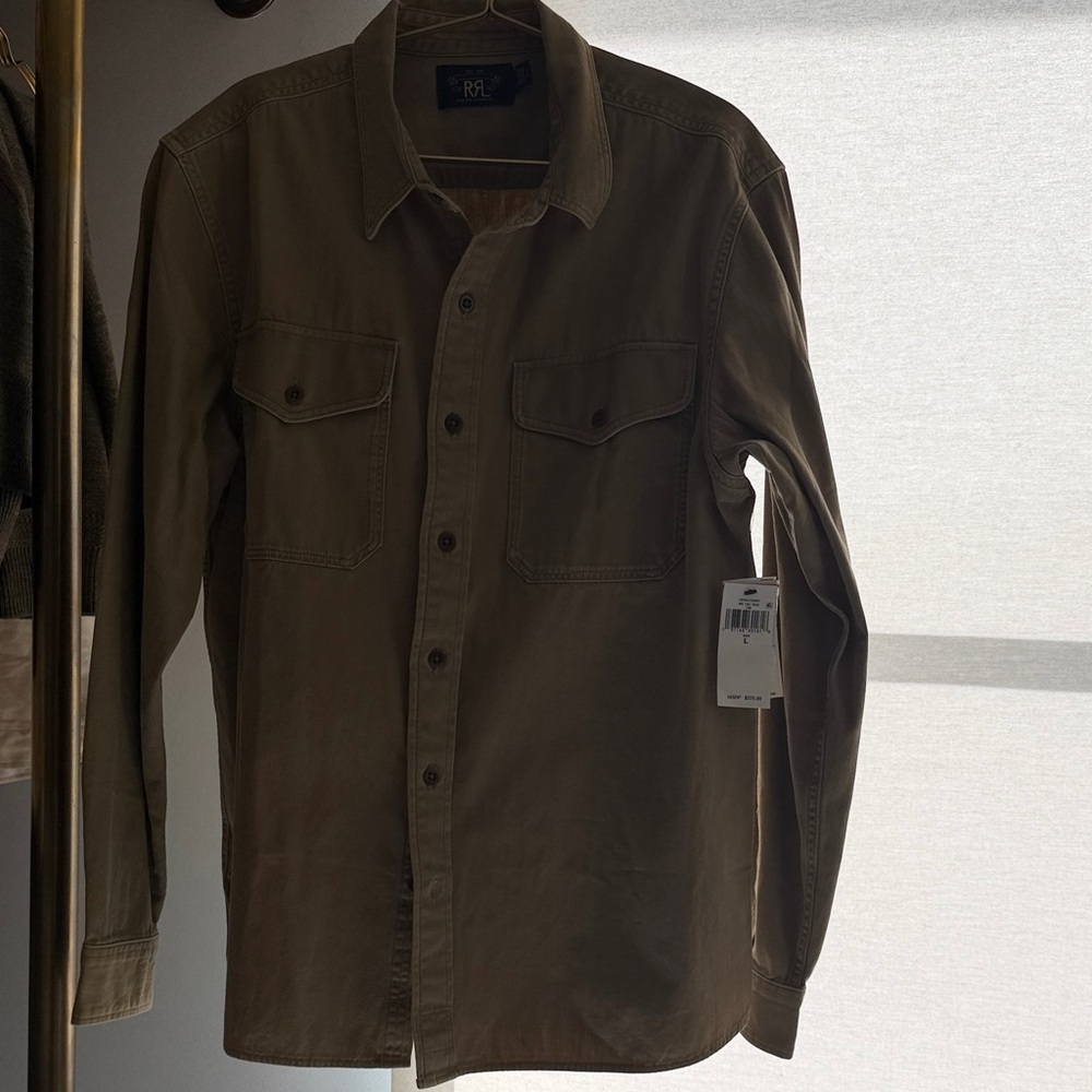 Ralph Lauren Double RL Tan Shirt - Picture 5 of 6